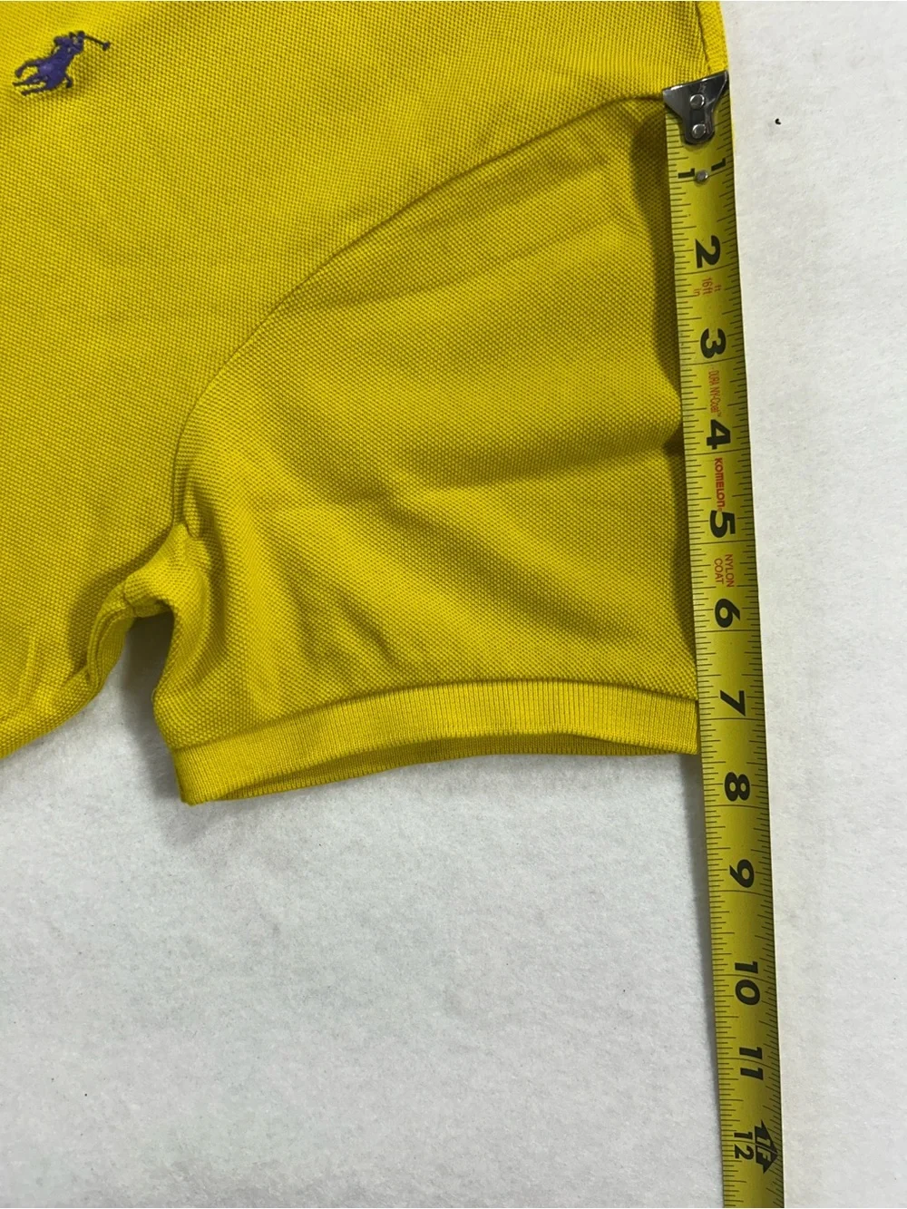 Polo Ralph Lauren Custom Fit Mens Large Yellow Short Sleeve Pony Polo Shirt